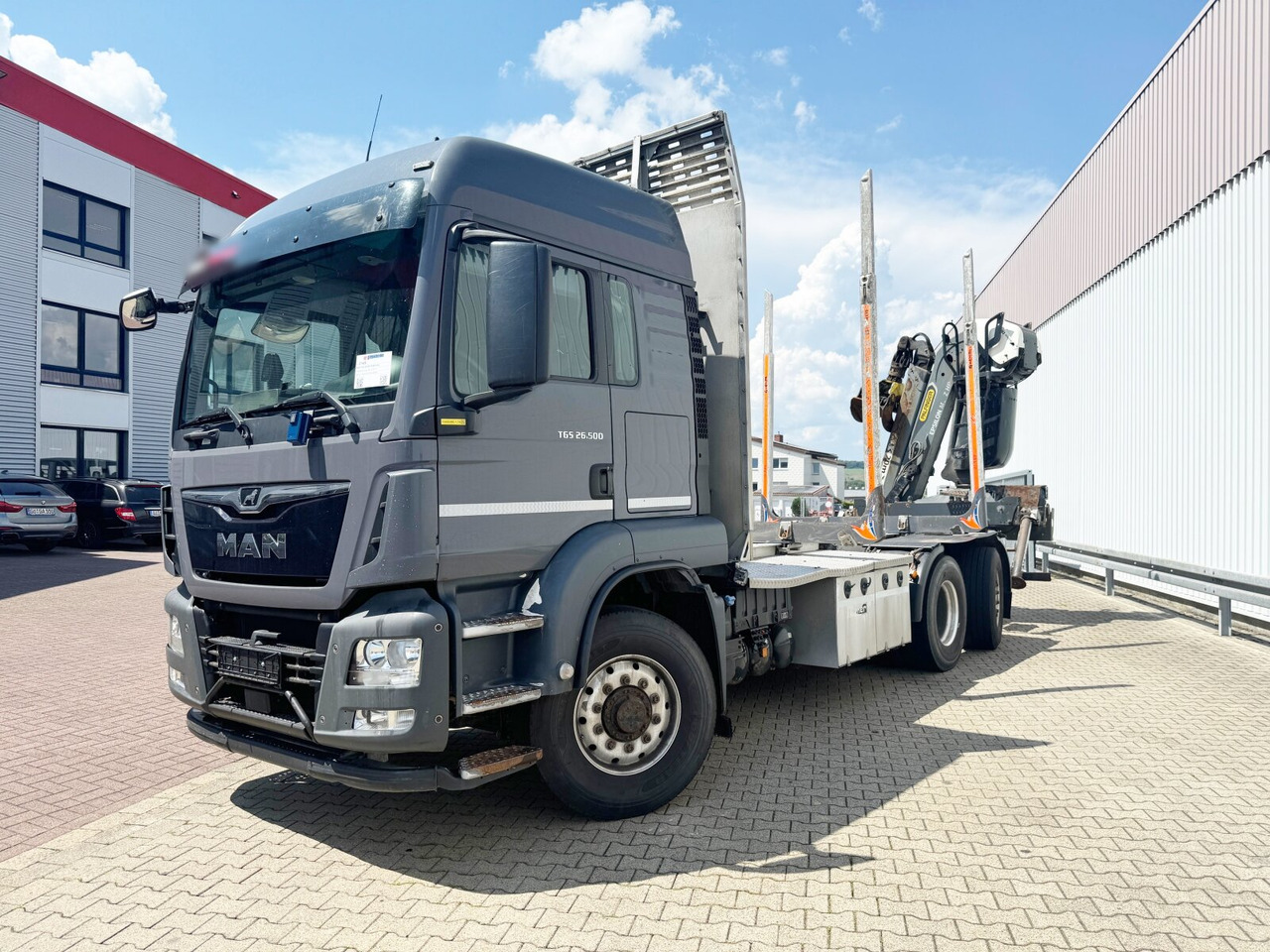 Caminhão florestal, Caminhão grua MAN TGS 26.500 6X4H-4 BL TGS 26.500 6X4H-4 BL, PriTarder, HydroDrive, Lenk-/Lift, Heckkran Epsilon M13Z83: foto 9