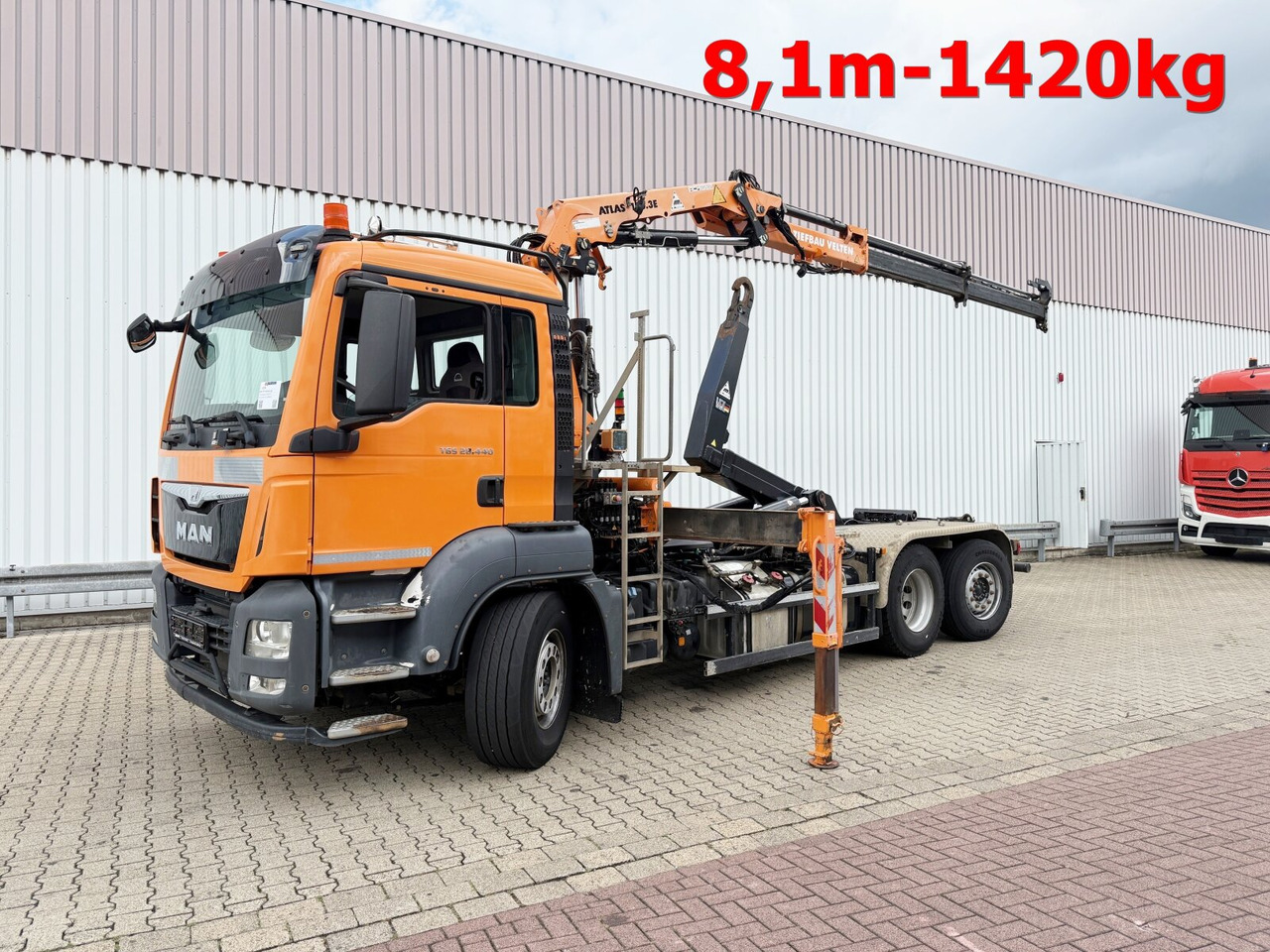 MAN TGS 28.440 6x2-4 BL TGS 28.440 6x2-4 BL, Lenk-/Liftachse, Kran Atlas 126.3E-A2L, Funk - Caminhão polibenne, Caminhão grua: foto 1 MAN TGS 28.440 6x2-4 BL TGS 28.440 6x2-4 BL, Lenk-/Liftachse, Kran Atlas 126.3E-A2L, Funk - Caminhão polibenne, Caminhão grua: foto 1