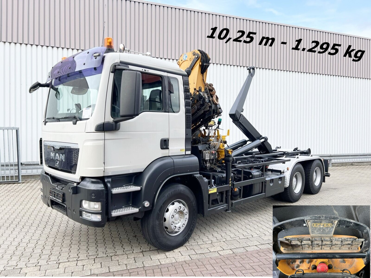 MAN TGS 33.440 6X4 BL TGS 33.440 6X4 BL mit Kran Effer 165-3S, Funk - Caminhão polibenne, Caminhão grua: foto 1 MAN TGS 33.440 6X4 BL TGS 33.440 6X4 BL mit Kran Effer 165-3S, Funk - Caminhão polibenne, Caminhão grua: foto 1