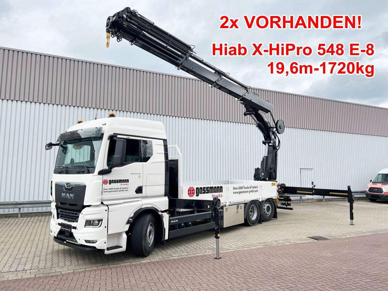MAN TGX 26.510 6x2-4 LL CH TGX 26.510 6x2-4 LL, Kran Hiab X-HiPro 548 E-8, Lenk-/Liftachse, TwistLock 20Fuß, Funk, Retarder - Caminhão grua, Camião de caixa aberta/ Plataforma: foto 1 MAN TGX 26.510 6x2-4 LL CH TGX 26.510 6x2-4 LL, Kran Hiab X-HiPro 548 E-8, Lenk-/Liftachse, TwistLock 20Fuß, Funk, Retarder - Caminhão grua, Camião de caixa aberta/ Plataforma: foto 1