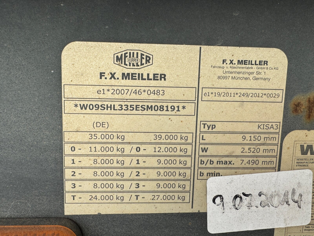Meiller MHPS 12/27 MHPS 12/27, Stahlmulde ca. 26m³, Liftachse - Semireboque basculante: foto 2 Meiller MHPS 12/27 MHPS 12/27, Stahlmulde ca. 26m³, Liftachse - Semireboque basculante: foto 2