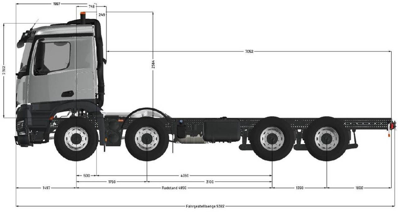 Mercedes-Benz Arocs 3253 L 8x4/4 Arocs 3253 L 8x4/4, MultimediaCockpit, Navi, Motorabtrieb - Caminhão chassi: foto 5 Mercedes-Benz Arocs 3253 L 8x4/4 Arocs 3253 L 8x4/4, MultimediaCockpit, Navi, Motorabtrieb - Caminhão chassi: foto 5