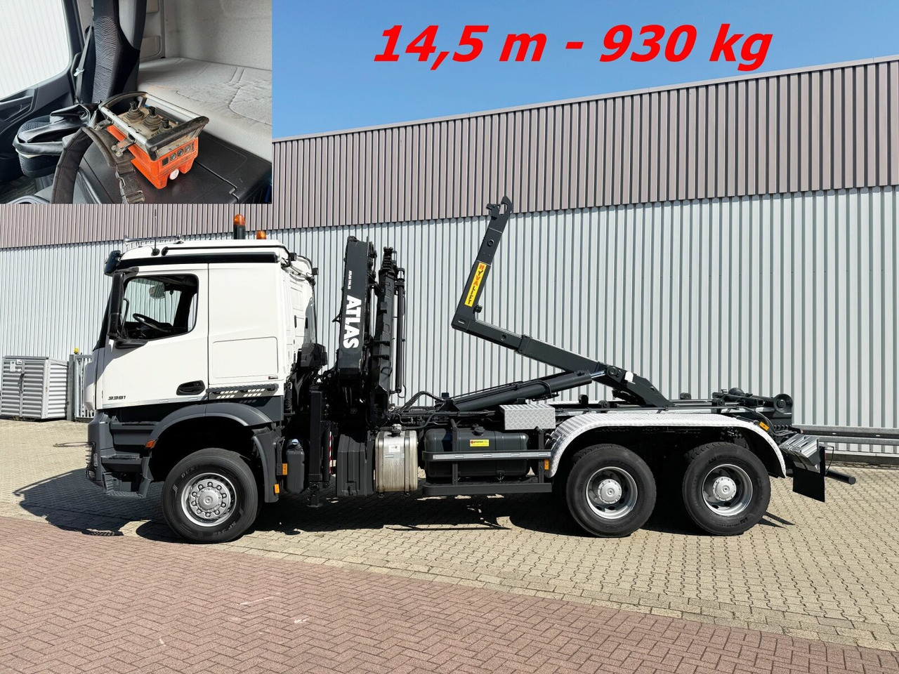 Mercedes-Benz Arocs 3351 AK 6x6 Arocs 3351 AK 6x6, Retarder, Navi, Grounder, Kran Atlas AK 190.2E, Funk - Caminhão polibenne, Caminhão grua: foto 1 Mercedes-Benz Arocs 3351 AK 6x6 Arocs 3351 AK 6x6, Retarder, Navi, Grounder, Kran Atlas AK 190.2E, Funk - Caminhão polibenne, Caminhão grua: foto 1