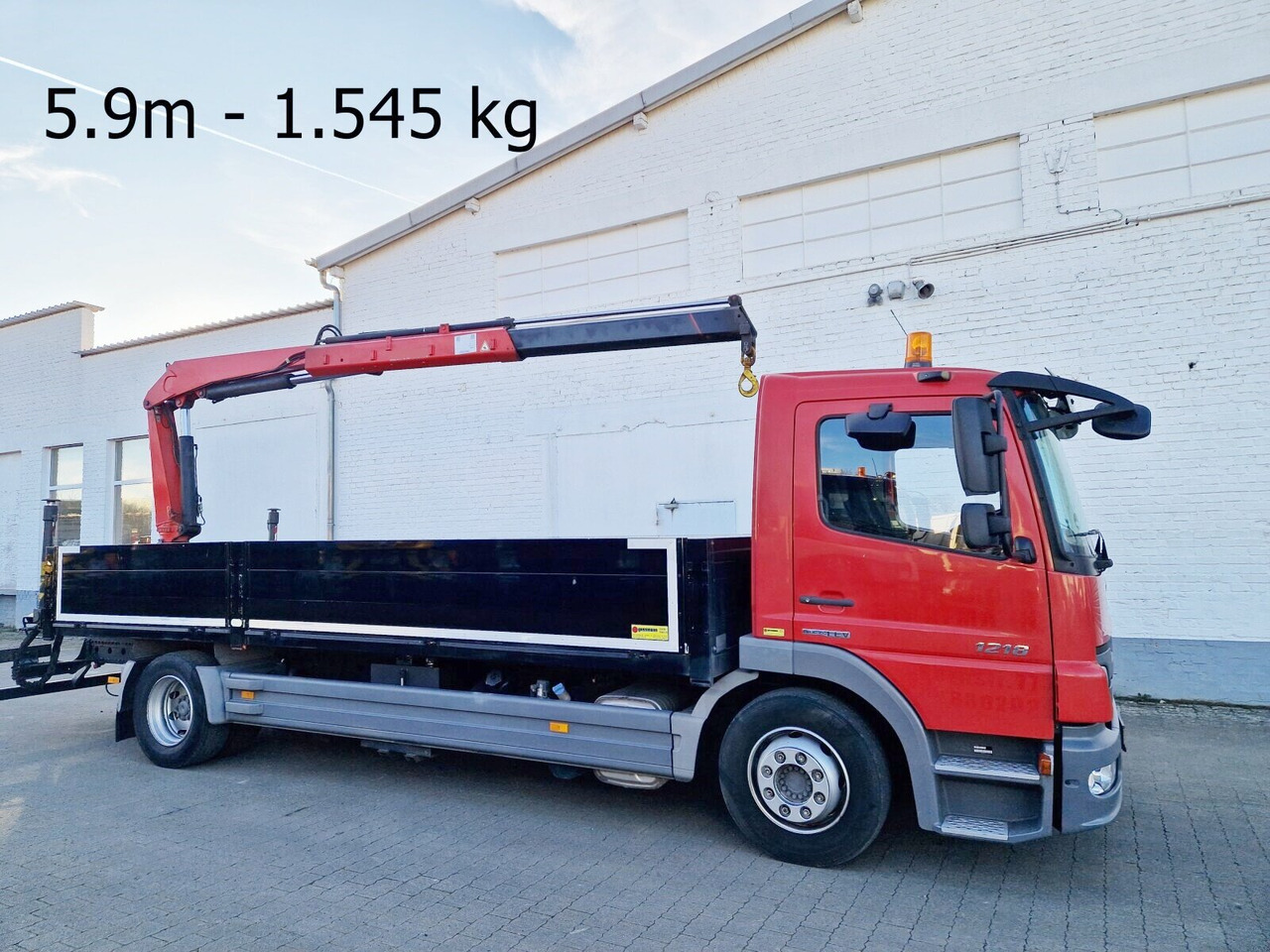 Mercedes-Benz Atego 1218 L 4x2 1218 L 4x2, Fassi Kran F 95A21 5.9m-1.545 kg, - Caminhão grua: foto 1 Mercedes-Benz Atego 1218 L 4x2 1218 L 4x2, Fassi Kran F 95A21 5.9m-1.545 kg, - Caminhão grua: foto 1