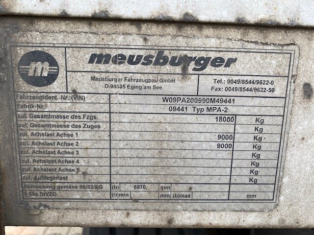 Meusburger MPA-2 MPA-2, Stapleraufnahme - Reboque plataforma/ Caixa aberta: foto 4 Meusburger MPA-2 MPA-2, Stapleraufnahme - Reboque plataforma/ Caixa aberta: foto 4