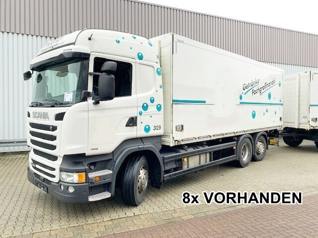 Scania R450 LB 6x2-4 R450 LB 6x2-4 Getränkekoffer, Retarder, Lift-/Lenkachse, Stapleraufnahme - Caminhão furgão: foto 1 Scania R450 LB 6x2-4 R450 LB 6x2-4 Getränkekoffer, Retarder, Lift-/Lenkachse, Stapleraufnahme - Caminhão furgão: foto 1