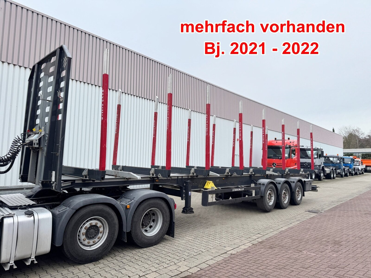 Schwarzmüller 3-Achs Holzauflieger 3-Achs Holzauflieger, Liftachse, MEHRFACH VORHANDEN! - Semi-reboque florestal: foto 1 Schwarzmüller 3-Achs Holzauflieger 3-Achs Holzauflieger, Liftachse, MEHRFACH VORHANDEN! - Semi-reboque florestal: foto 1