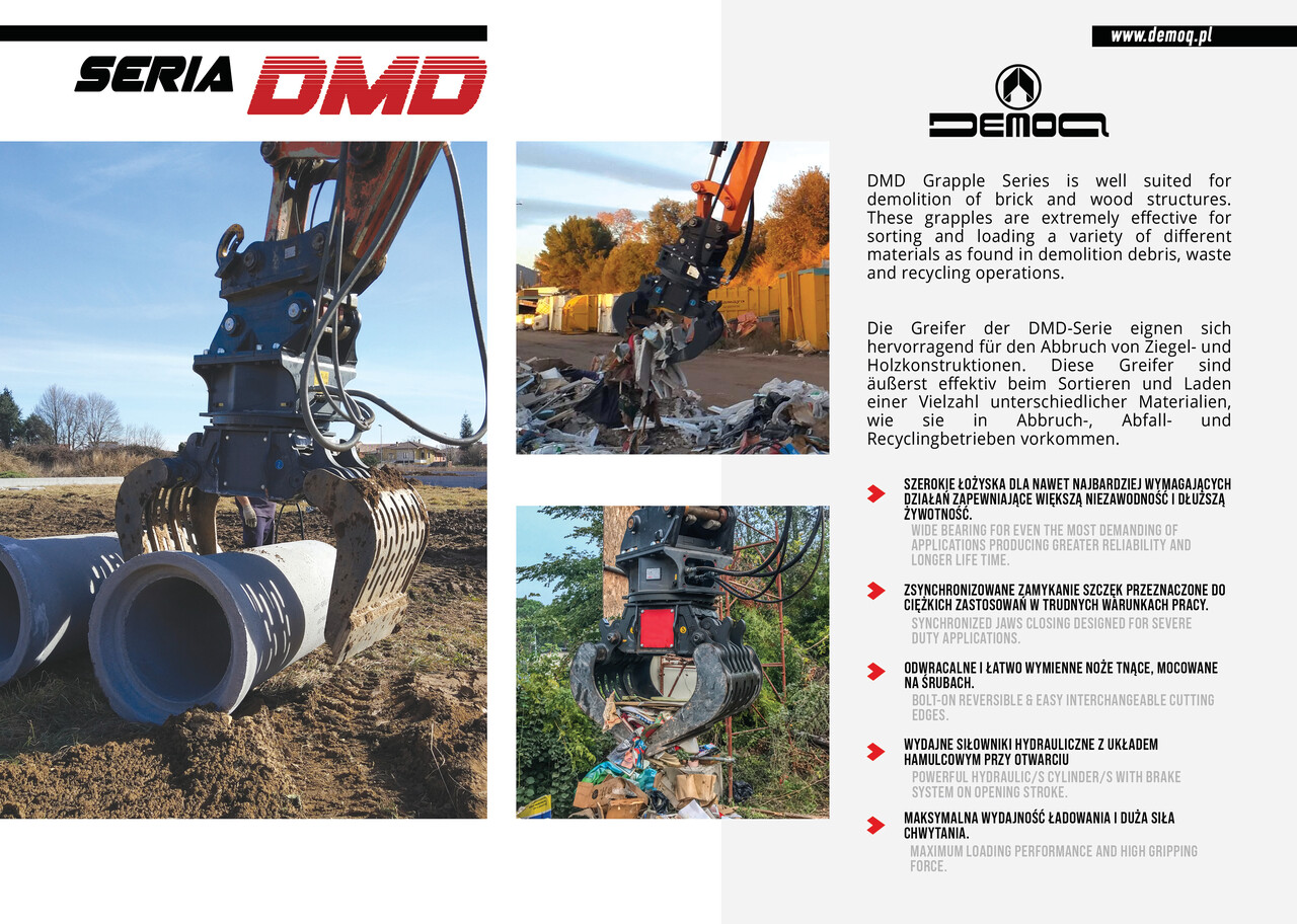DEMOQ DMD 65 S Hydraulic Polyp -grab 265 kg - Garra de Máquina de construção: foto 4 DEMOQ DMD 65 S Hydraulic Polyp -grab 265 kg - Garra de Máquina de construção: foto 4