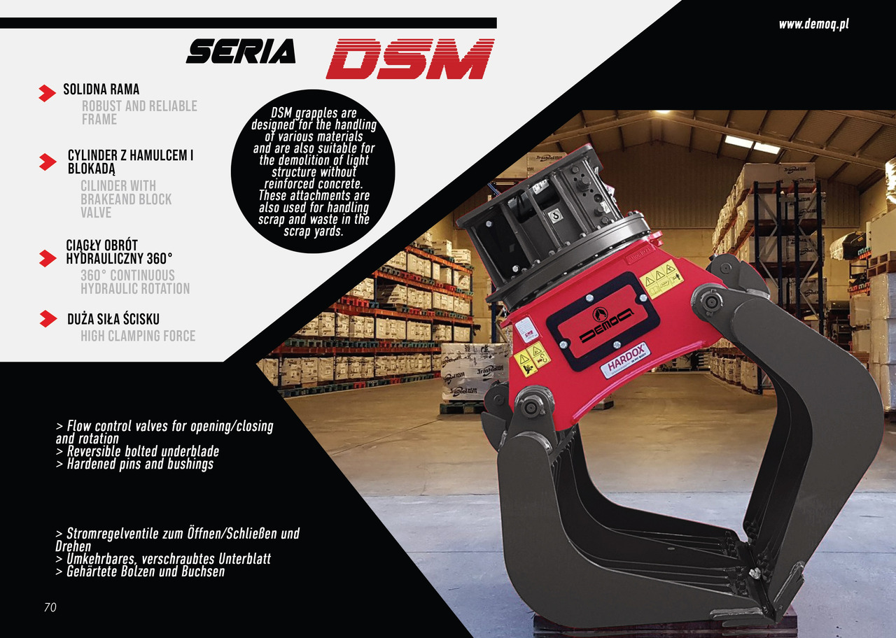DEMOQ DSM160E typ A - Garra de Escavadeira: foto 5 DEMOQ DSM160E typ A - Garra de Escavadeira: foto 5
