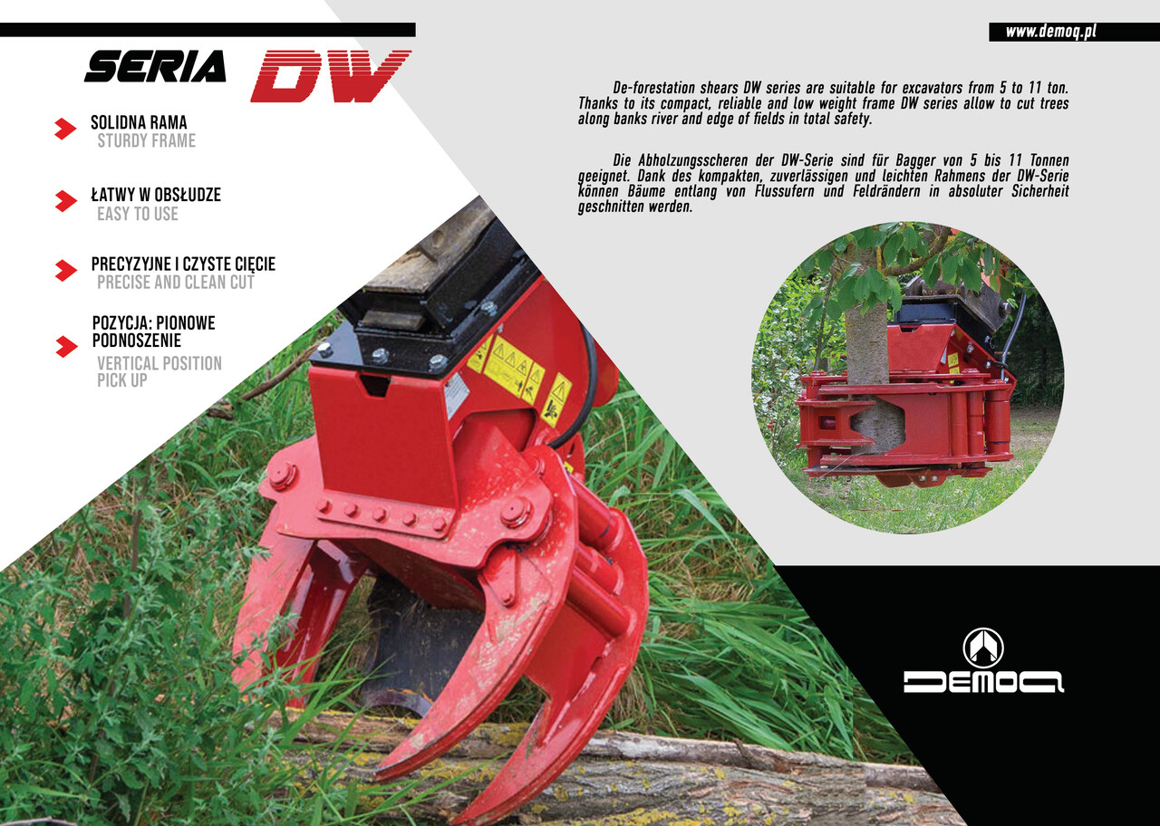 DEMOQ DW250 F De-forestation shear 250 kg - Garra de Máquina de construção: foto 2 DEMOQ DW250 F De-forestation shear 250 kg - Garra de Máquina de construção: foto 2