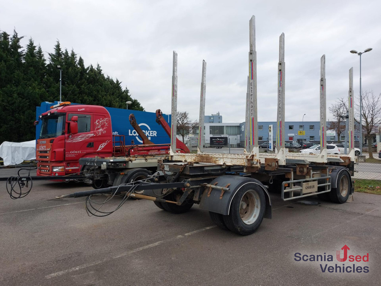 Reboque transporte de madeira Ressenig AHR HS-377 Holzanhänger 2-Achsen: foto 9