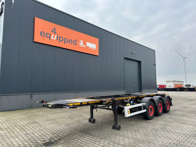 Burg 20FT / 20FT SWAP ADR (EX/II, EX/III, FL, AT), empty weight: 3.690kg, SAF INTRADISC, 2x liftaxle, ALCOA, NL-Chassis - Semireboque transportador de contêineres/ Caixa móvel: foto 1 Burg 20FT / 20FT SWAP ADR (EX/II, EX/III, FL, AT), empty weight: 3.690kg, SAF INTRADISC, 2x liftaxle, ALCOA, NL-Chassis - Semireboque transportador de contêineres/ Caixa móvel: foto 1