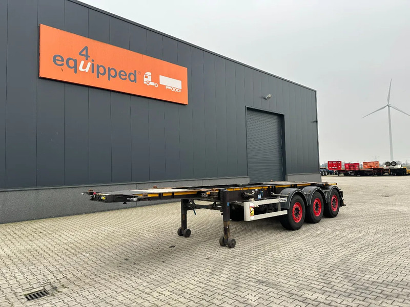 Burg 20FT ADR (EX/II, EX/III, FL, AT) Chassis, Empty weight : 3.690kg, SAF INTRADISC, 2x Liftaxle, NL-chassis, APK/ADR: 06-2025 - Semireboque transportador de contêineres/ Caixa móvel: foto 1 Burg 20FT ADR (EX/II, EX/III, FL, AT) Chassis, Empty weight : 3.690kg, SAF INTRADISC, 2x Liftaxle, NL-chassis, APK/ADR: 06-2025 - Semireboque transportador de contêineres/ Caixa móvel: foto 1