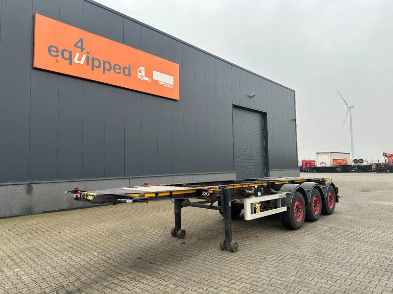 Burg 20FT ADR (EX/II, EX/III, FL, AT), empty weight: 3.690kg, SAF INTRADISC, 2x liftaxle, ALCOA, NL-Chassis - Semireboque transportador de contêineres/ Caixa móvel: foto 1 Burg 20FT ADR (EX/II, EX/III, FL, AT), empty weight: 3.690kg, SAF INTRADISC, 2x liftaxle, ALCOA, NL-Chassis - Semireboque transportador de contêineres/ Caixa móvel: foto 1