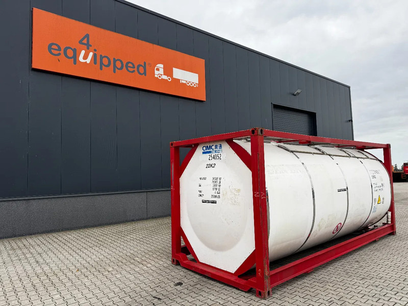 CIMC 20FT ISO, 25.080L / 1-COMP / 3 BAFFELS / T12 / 4 manholes / ADR valid until 02/2027 - Depósito de armazenamento: foto 1 CIMC 20FT ISO, 25.080L / 1-COMP / 3 BAFFELS / T12 / 4 manholes / ADR valid until 02/2027 - Depósito de armazenamento: foto 1