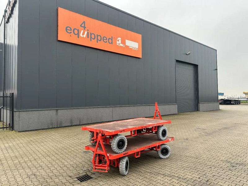 Mafi stack of 2x double-steered and connectable heavy-duty trailers with 6000kg loading capacity, 9x available - Equipamento de movimentação: foto 1 Mafi stack of 2x double-steered and connectable heavy-duty trailers with 6000kg loading capacity, 9x available - Equipamento de movimentação: foto 1
