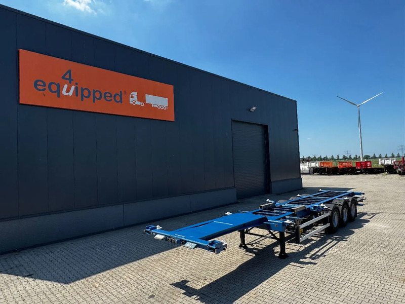 Groenewegen 40FT HC-chassis, BPW+Drum, liftaxle, NL-Chassis - Semireboque transportador de contêineres/ Caixa móvel: foto 1 Groenewegen 40FT HC-chassis, BPW+Drum, liftaxle, NL-Chassis - Semireboque transportador de contêineres/ Caixa móvel: foto 1