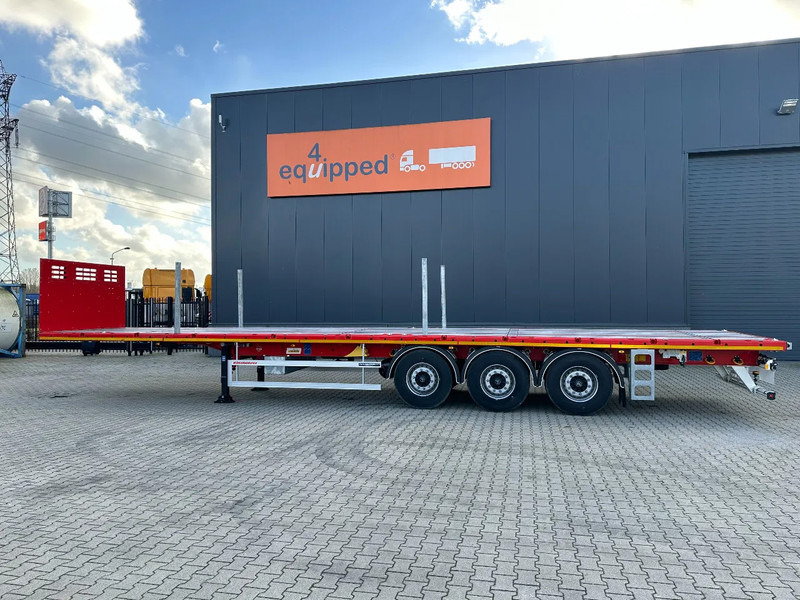 Kässbohrer NEU Heavy-Duty Platform, Heckbündig, Twistlocks (1x 40FT / 2x 20FT), ADR (EX/II, EX/III, FL, AT), Rungtasschen, Scheibebremsen - Semi-reboque plataforma/ Caixa aberta: foto 2 Kässbohrer NEU Heavy-Duty Platform, Heckbündig, Twistlocks (1x 40FT / 2x 20FT), ADR (EX/II, EX/III, FL, AT), Rungtasschen, Scheibebremsen - Semi-reboque plataforma/ Caixa aberta: foto 2