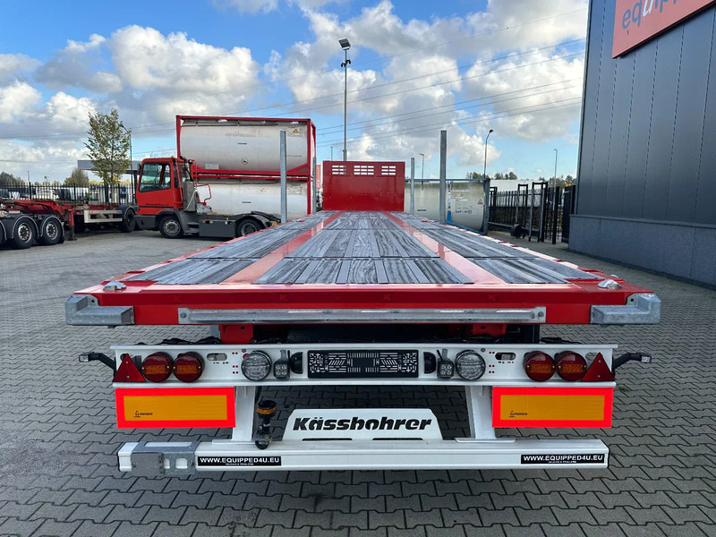 Kässbohrer NEU Heavy-Duty Platform, Heckbündig, Twistlocks (1x 40FT / 2x 20FT), ADR (EX/II, EX/III, FL, AT), Rungtasschen, Scheibebremsen - Semi-reboque plataforma/ Caixa aberta: foto 4 Kässbohrer NEU Heavy-Duty Platform, Heckbündig, Twistlocks (1x 40FT / 2x 20FT), ADR (EX/II, EX/III, FL, AT), Rungtasschen, Scheibebremsen - Semi-reboque plataforma/ Caixa aberta: foto 4