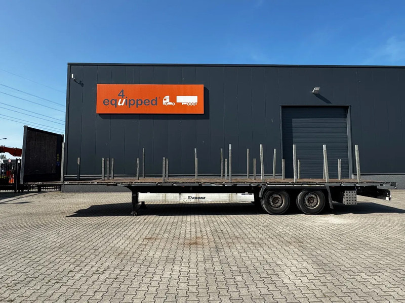 Krone originele platte oplegger met rongpotten + rongen, liftas, schijfremmen, NL-oplegger - Semi-reboque plataforma/ Caixa aberta: foto 2 Krone originele platte oplegger met rongpotten + rongen, liftas, schijfremmen, NL-oplegger - Semi-reboque plataforma/ Caixa aberta: foto 2