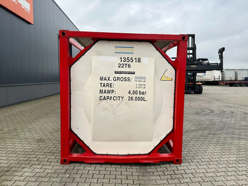 SINGAMAS 20FT ISO, 26.000L/1-COMP/3 BAFFELS/3 manholes, 5Y inspection: 06/2027 - Contentor cisterna: foto 5 SINGAMAS 20FT ISO, 26.000L/1-COMP/3 BAFFELS/3 manholes, 5Y inspection: 06/2027 - Contentor cisterna: foto 5