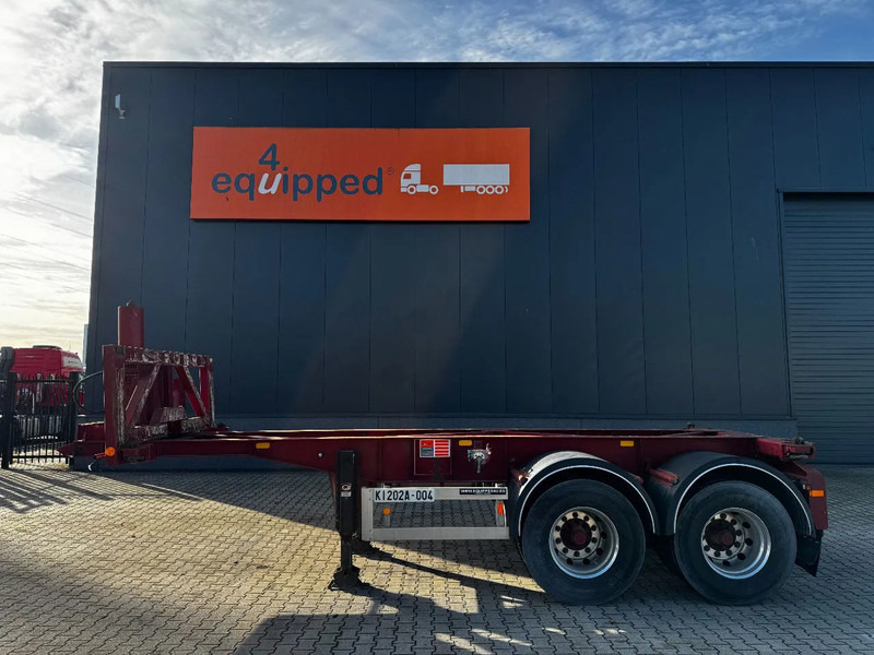 Van Hool 2 AXLE 20FT TIPPING-CHASSIS / TWIN-TIRES / BPW + DRUM / ALCOA / NL-trailer / APK - Semireboque transportador de contêineres/ Caixa móvel: foto 2 Van Hool 2 AXLE 20FT TIPPING-CHASSIS / TWIN-TIRES / BPW + DRUM / ALCOA / NL-trailer / APK - Semireboque transportador de contêineres/ Caixa móvel: foto 2