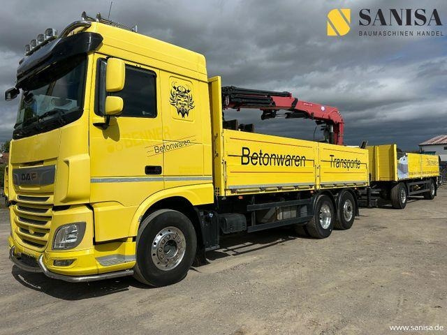 DAF XF 480/HMF 2530 L-CR Kran/Lenk/Lift/Baustoff - Camião de caixa aberta/ Plataforma: foto 3 DAF XF 480/HMF 2530 L-CR Kran/Lenk/Lift/Baustoff - Camião de caixa aberta/ Plataforma: foto 3