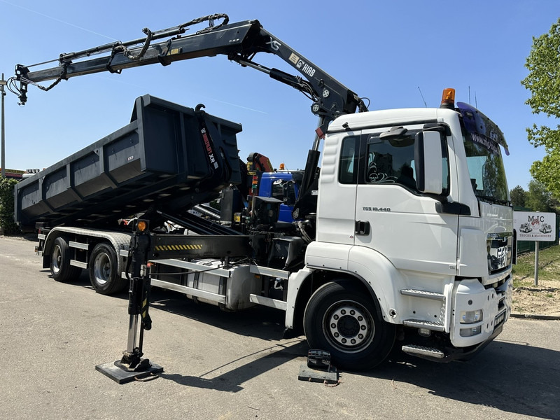 MAN TGS 18.440 6x2 HOOKLIFT 26T + CRANE HIAB 244 EP-3 HIPRO + RADIO + ROTATOR - LIFT AXLE - EURO 5 - BE TRUCK - Caminhão polibenne, Caminhão grua: foto 1 MAN TGS 18.440 6x2 HOOKLIFT 26T + CRANE HIAB 244 EP-3 HIPRO + RADIO + ROTATOR - LIFT AXLE - EURO 5 - BE TRUCK - Caminhão polibenne, Caminhão grua: foto 1