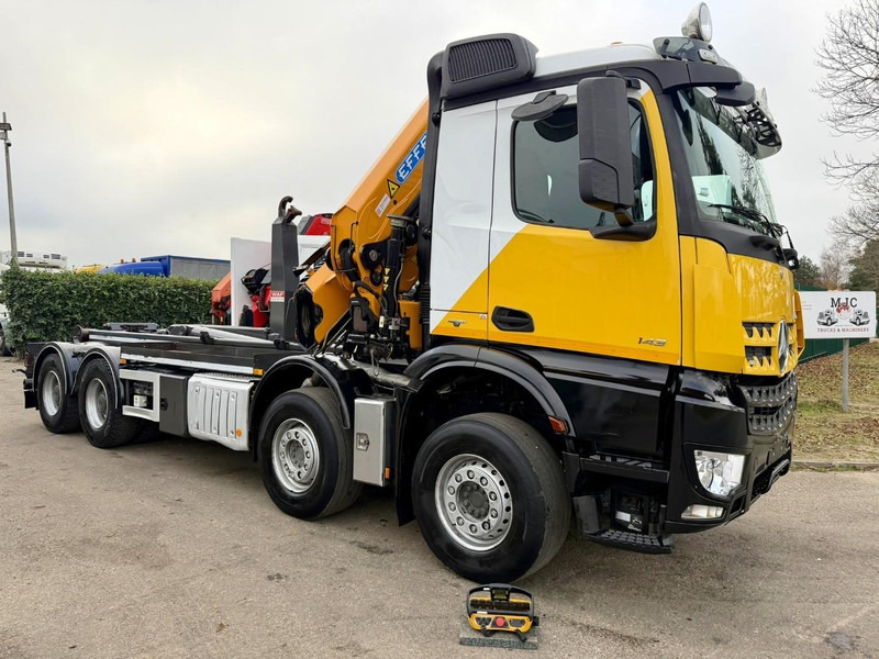 Mercedes-Benz AROCS 4143 8X4 WAF HOOKLIFT + CRANE EFFER 395 4S + ROTATOR + RADIO - 5/6 F - BE TRUCK - VERY NICE CONDITION - Caminhão polibenne, Caminhão grua: foto 2 Mercedes-Benz AROCS 4143 8X4 WAF HOOKLIFT + CRANE EFFER 395 4S + ROTATOR + RADIO - 5/6 F - BE TRUCK - VERY NICE CONDITION - Caminhão polibenne, Caminhão grua: foto 2