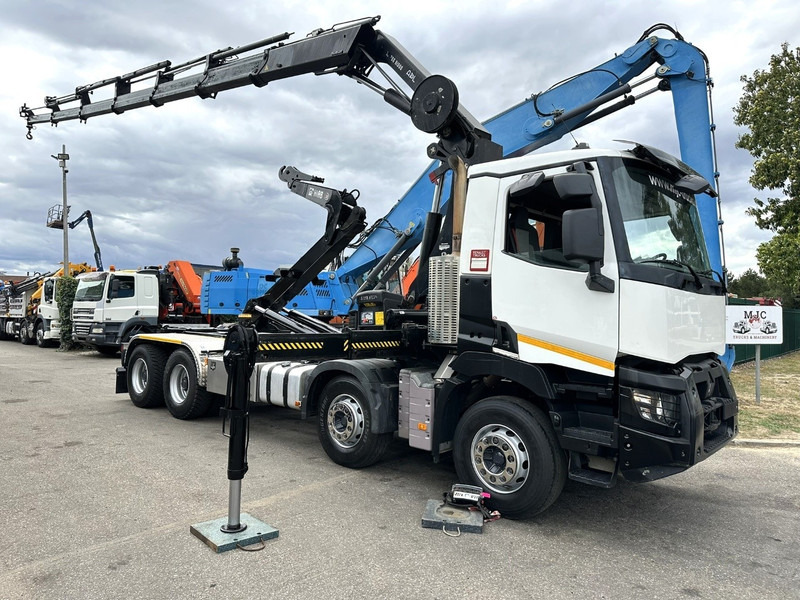 Renault C460 8x4 HOOKLIFT + (19m!) CRANE HIAB 288 E-6 HIDUO - RADIO - 5/6 F - STEEL SPRING / HUB REDUCTION - BE TRUCK - Caminhão polibenne, Caminhão grua: foto 1 Renault C460 8x4 HOOKLIFT + (19m!) CRANE HIAB 288 E-6 HIDUO - RADIO - 5/6 F - STEEL SPRING / HUB REDUCTION - BE TRUCK - Caminhão polibenne, Caminhão grua: foto 1