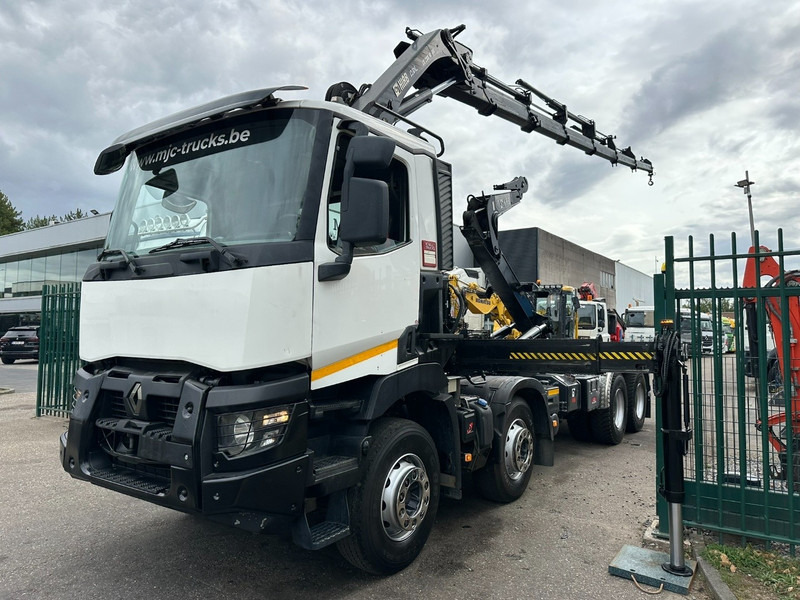 Renault C460 8x4 HOOKLIFT + (19m!) CRANE HIAB 288 E-6 HIDUO - RADIO - 5/6 F - STEEL SPRING / HUB REDUCTION - BE TRUCK - Caminhão polibenne, Caminhão grua: foto 3 Renault C460 8x4 HOOKLIFT + (19m!) CRANE HIAB 288 E-6 HIDUO - RADIO - 5/6 F - STEEL SPRING / HUB REDUCTION - BE TRUCK - Caminhão polibenne, Caminhão grua: foto 3
