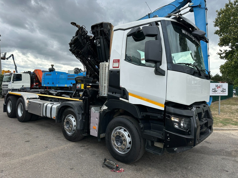 Renault C460 8x4 HOOKLIFT + (19m!) CRANE HIAB 288 E-6 HIDUO - RADIO - 5/6 F - STEEL SPRING / HUB REDUCTION - BE TRUCK - Caminhão polibenne, Caminhão grua: foto 2 Renault C460 8x4 HOOKLIFT + (19m!) CRANE HIAB 288 E-6 HIDUO - RADIO - 5/6 F - STEEL SPRING / HUB REDUCTION - BE TRUCK - Caminhão polibenne, Caminhão grua: foto 2