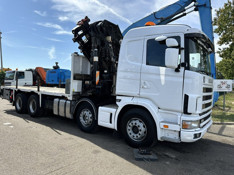 Scania 114C-380 8x4 + CRANE HIAB 700 E-5 - PLATFORM 6m80 + TWISTLOCKS - MANUAL - RETARDER - STEEL SPRING / BIG AXLE HUB REDUCTION - AP ACHSEN - Caminhão grua: foto 1 Scania 114C-380 8x4 + CRANE HIAB 700 E-5 - PLATFORM 6m80 + TWISTLOCKS - MANUAL - RETARDER - STEEL SPRING / BIG AXLE HUB REDUCTION - AP ACHSEN - Caminhão grua: foto 1