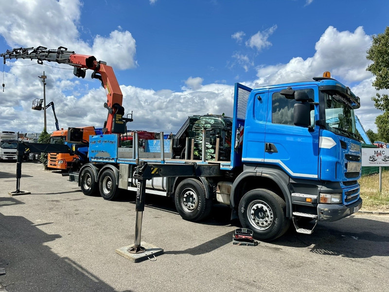 Scania G440 8x4 PRITSCHE + KRAN (26.5m!) PALFINGER PK78002 SH G 8x + 1 + WINCH - PLATFORM 6m25 - MANUAL - HUB REDUCTION - STEEL SPRING - EURO 5 - BE TRUCK - Camião de caixa aberta/ Plataforma, Caminhão grua: foto 2 Scania G440 8x4 PRITSCHE + KRAN (26.5m!) PALFINGER PK78002 SH G 8x + 1 + WINCH - PLATFORM 6m25 - MANUAL - HUB REDUCTION - STEEL SPRING - EURO 5 - BE TRUCK - Camião de caixa aberta/ Plataforma, Caminhão grua: foto 2