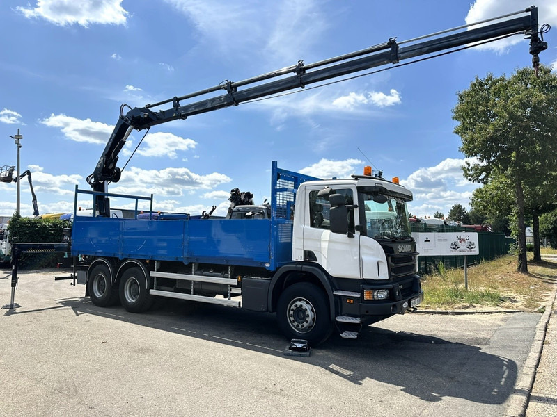 Scania P410 6x4 + CRANE HIAB 166 ES-4 - RETARDER - ROTATOR - PLATFORM 6m80 - BIG AXLES HUB REDUCTION - STEEL SPRING - Caminhão grua: foto 1 Scania P410 6x4 + CRANE HIAB 166 ES-4 - RETARDER - ROTATOR - PLATFORM 6m80 - BIG AXLES HUB REDUCTION - STEEL SPRING - Caminhão grua: foto 1