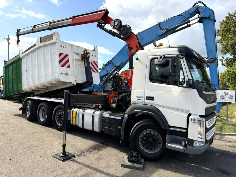Volvo FM 420 8x2 HOOKLIFT + CRANE PALFINGER PK19.001 SLD B - *294.000km* - EURO 6 - LIFT + STEERING AXLE - I SHIFT - BE TRUCK - Caminhão polibenne, Caminhão grua: foto 1 Volvo FM 420 8x2 HOOKLIFT + CRANE PALFINGER PK19.001 SLD B - *294.000km* - EURO 6 - LIFT + STEERING AXLE - I SHIFT - BE TRUCK - Caminhão polibenne, Caminhão grua: foto 1