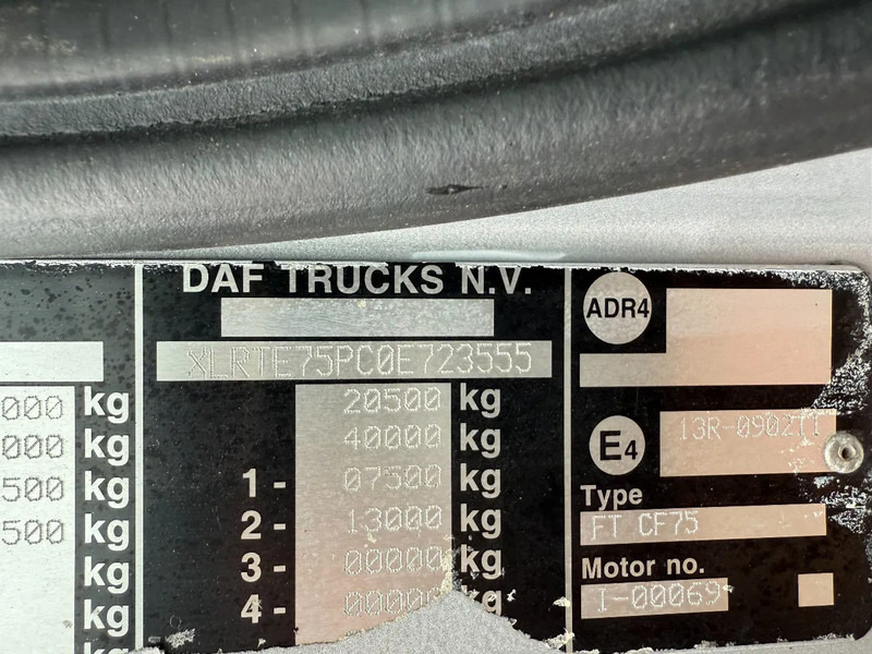 Tractor DAF CF 75 CF75-250 EURO5 - DAG CABINE MET RUIT- IDEAAL ALS RANGEERTREKKER-LAGE KM STAND!!!!!!: foto 12