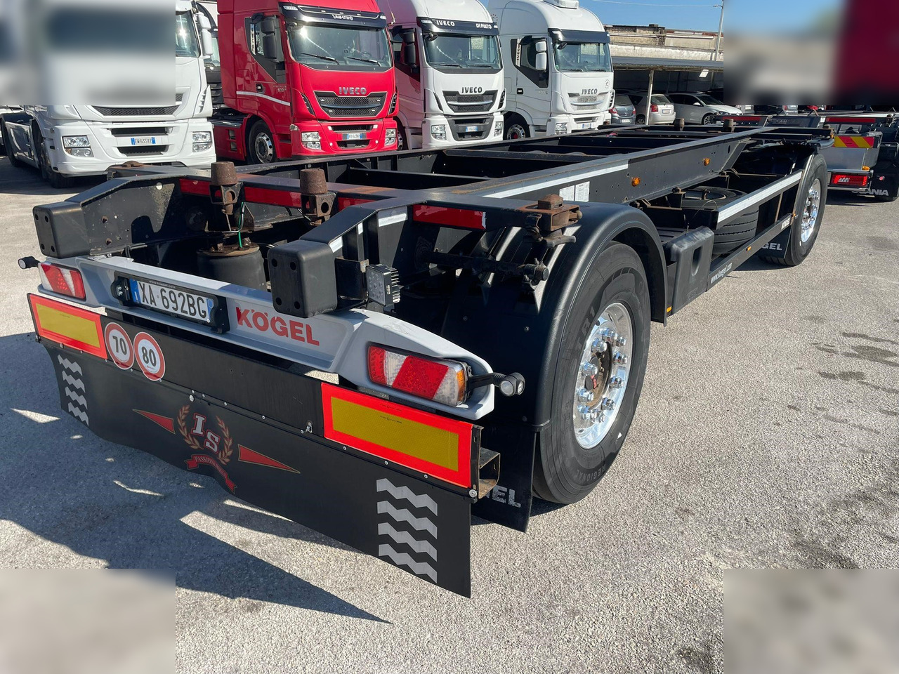 KÖGEL  - Reboque transportador de contêineres/ Caixa móvel: foto 1 KÖGEL  - Reboque transportador de contêineres/ Caixa móvel: foto 1