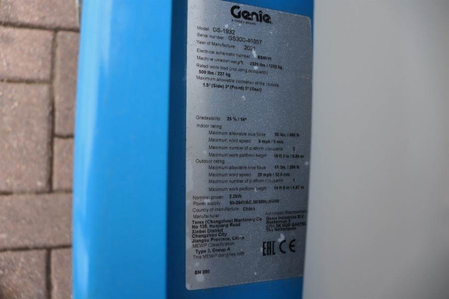 Genie GS1932 E-Drive New And Available Directly From Sto - Plataforma de Tijera/ Plataforma de tesoura: foto 5 Genie GS1932 E-Drive New And Available Directly From Sto - Plataforma de Tijera/ Plataforma de tesoura: foto 5