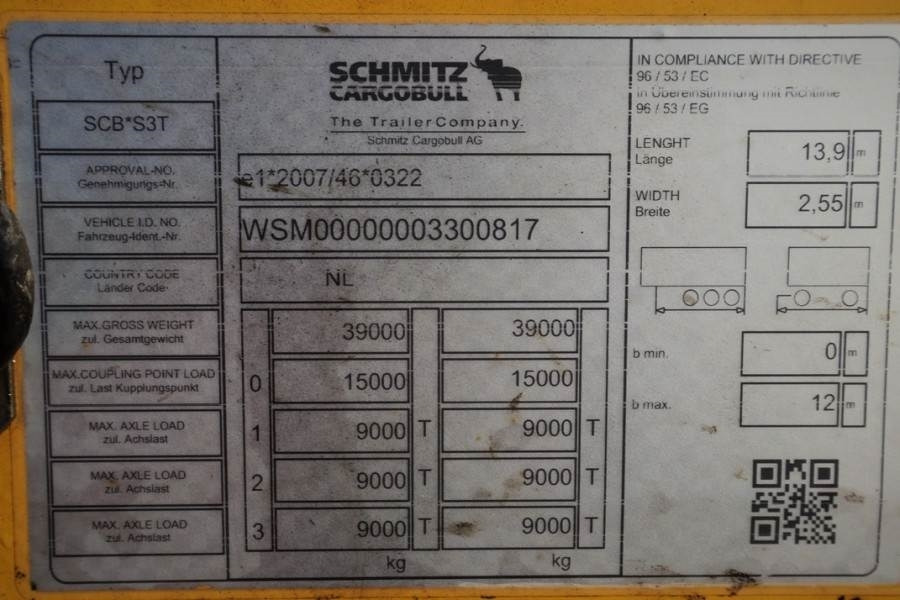 Schmitz CARG SCB3ST CoC Documents, TuV Loading Certificate - Reboque de lona: foto 4 Schmitz CARG SCB3ST CoC Documents, TuV Loading Certificate - Reboque de lona: foto 4
