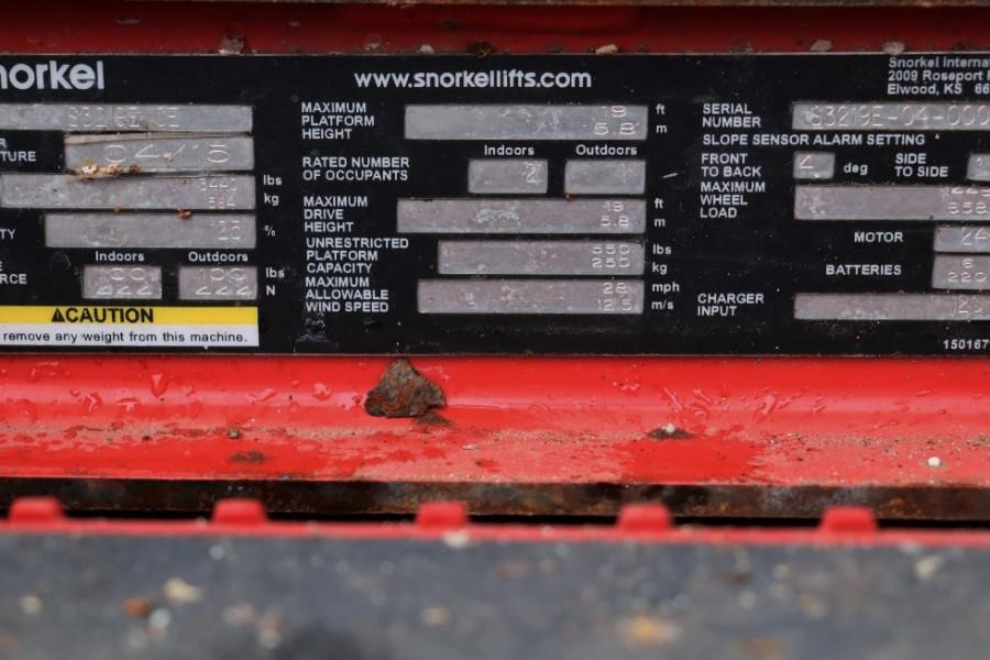 Snorkel SJ3219E Valid inspection, *Guarantee! Electric, 7, - Plataforma de Tijera/ Plataforma de tesoura: foto 4 Snorkel SJ3219E Valid inspection, *Guarantee! Electric, 7, - Plataforma de Tijera/ Plataforma de tesoura: foto 4