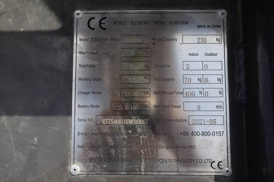 Plataforma de Tijera/ Plataforma de tesoura Zoomlion ZS0808DC Valid Iinspection, *Guarantee! 10m Workin: foto 6