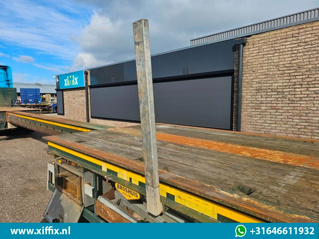 Semi-reboque plataforma/ Caixa aberta Broshuis 3-ass. Vlakke uitschuifbare Mega oplegger / 3x gestuurd: foto 10