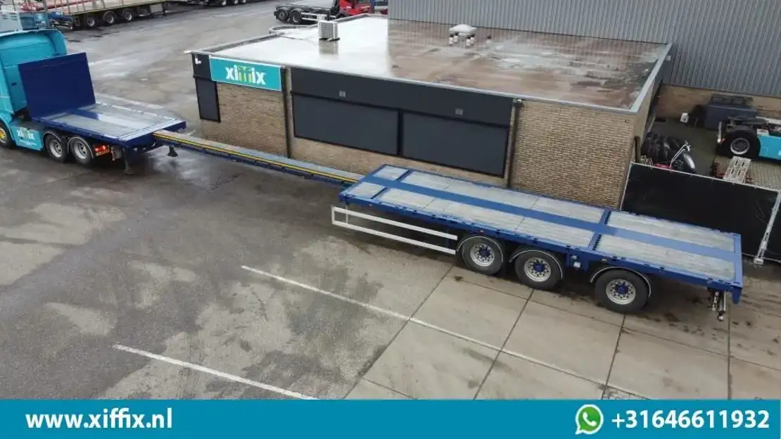 Doll 3-ass. Vlakke uitschuifbare oplegger / Naloop gestuurd / 14090 - Semi-reboque plataforma/ Caixa aberta: foto 1 Doll 3-ass. Vlakke uitschuifbare oplegger / Naloop gestuurd / 14090 - Semi-reboque plataforma/ Caixa aberta: foto 1