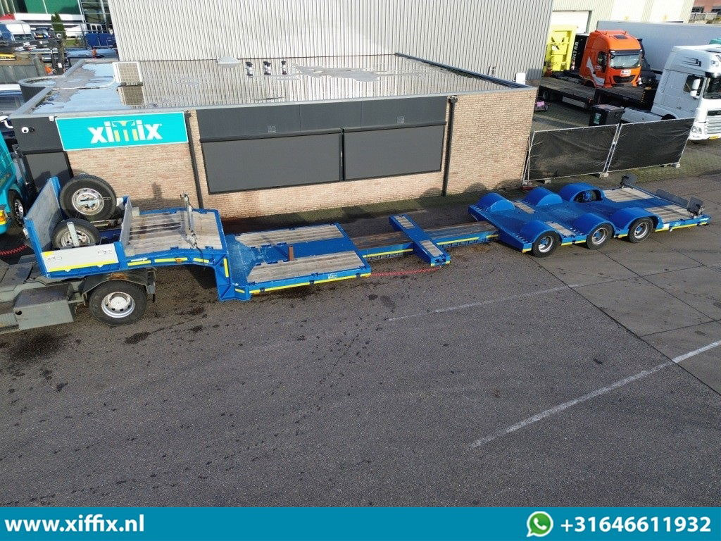 Meusburger 3-ass. Dubbel 2x uitschuifbare dieplader / 275 cm. Breed / Naloop gestuurd - Semireboque baixa: foto 1 Meusburger 3-ass. Dubbel 2x uitschuifbare dieplader / 275 cm. Breed / Naloop gestuurd - Semireboque baixa: foto 1