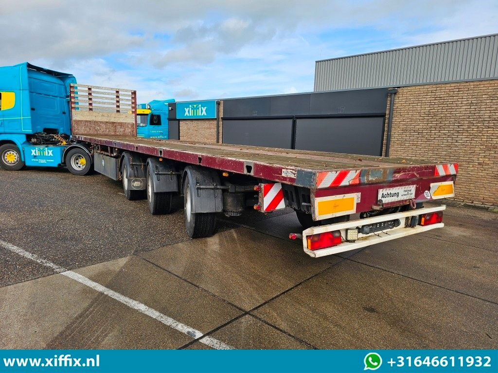 Meusburger 3-ass. Vlakke uitschuifbare oplegger / 3x gestuurd - Semi-reboque plataforma/ Caixa aberta: foto 4 Meusburger 3-ass. Vlakke uitschuifbare oplegger / 3x gestuurd - Semi-reboque plataforma/ Caixa aberta: foto 4