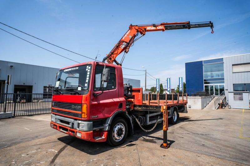 DAF 65.180 - ATLAS 100.1 - Camião de caixa aberta/ Plataforma, Caminhão grua: foto 1 DAF 65.180 - ATLAS 100.1 - Camião de caixa aberta/ Plataforma, Caminhão grua: foto 1