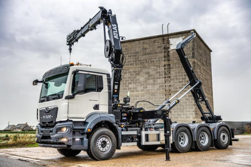 MAN TGS 35.520 BL - ATLAS 240.2E - Caminhão polibenne, Caminhão grua: foto 1 MAN TGS 35.520 BL - ATLAS 240.2E - Caminhão polibenne, Caminhão grua: foto 1