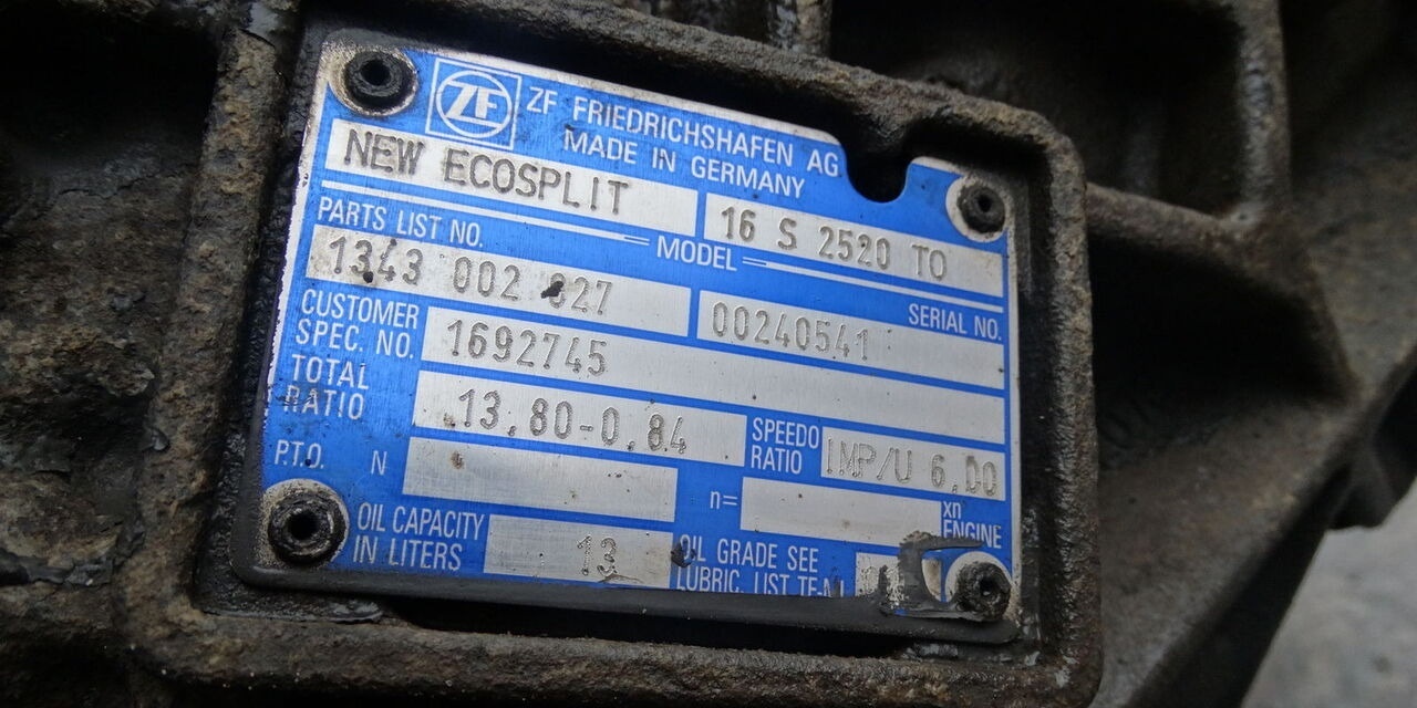 ZF 16S2520 TO Renault - Caixa de câmbio de Caminhão: foto 2 ZF 16S2520 TO Renault - Caixa de câmbio de Caminhão: foto 2