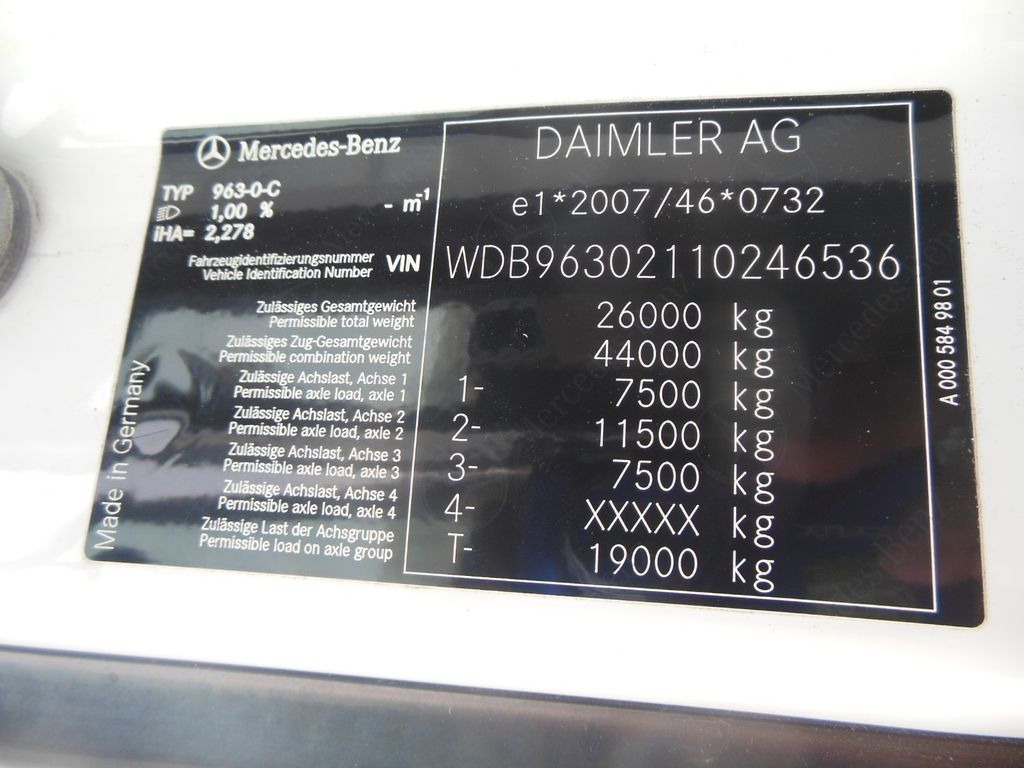 Locação de Mercedes-Benz ACTROS 2546, 24 PALETTEN, LBW, ALU FELGEN, TOP!!  Mercedes-Benz ACTROS 2546, 24 PALETTEN, LBW, ALU FELGEN, TOP!!: foto 29